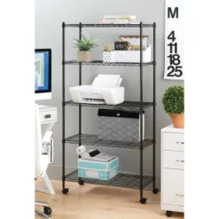 Whitmor Supreme 5 Tier Cart Silver -Home Storage Store GUEST 2cec23df 3161 4b97 82e0 71451c1b845c