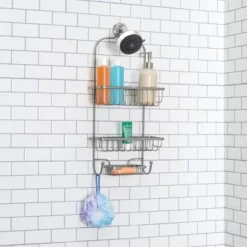 Home Basics Heavy Weight Satin Nickel Shower Caddy 8 Home Basics Heavy Weight Satin Nickel Shower Caddy -Home Storage Store GUEST 2d4232f5 92d0 498a b89b 77d3781aa90e