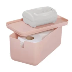 Cade Lidded Storage Bin Blush - IDESIGN -Home Storage Store GUEST 2e1fc6a2 219d 483f be0d 6b3025f8c554