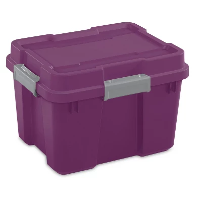 Sterilite 18319Y04 20 Gallon Heavy Duty Plastic Storage Container Box With Lid And Latches 4 Sterilite 18319Y04 20 Gallon Heavy Duty Plastic Storage Container Box With Lid And Latches - Image 4