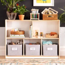 Guidecraft EdQ 2-Shelf 5-Compartment Storage - 30" -Home Storage Store GUEST 2ed1ee0d 119e 441a 90d8 03531b08e752