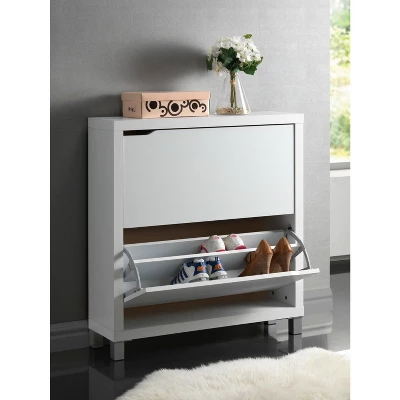 Simms Modern Shoe Cabinet - Baxton Studio 3 Simms Modern Shoe Cabinet - Baxton Studio - Image 3