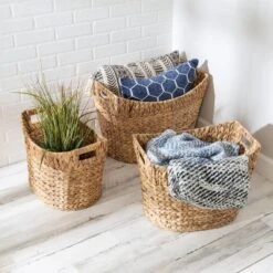 Honey-Can-Do 3pc L Nesting Natural Baskets -Home Storage Store GUEST 30215aef df1f 49f6 b948 0c9e8a16e794