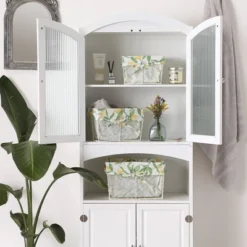 Design Imports Set Of 3 Antique Chicken Wire Lemon Print Liner Baskets White -Home Storage Store GUEST 30813552 b073 48a9 a177 6f0b33515dce