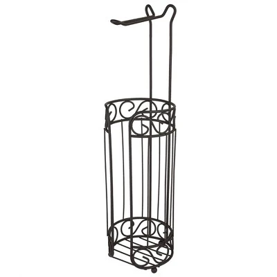 Home Basics Scroll Collection Freestanding Dispensing Toilet Paper Holder, Bronze 3 Home Basics Scroll Collection Freestanding Dispensing Toilet Paper Holder, Bronze - Image 3