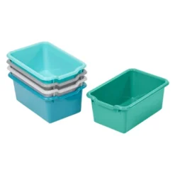 Educator Direct Scoop Front Multipurpose Storage Bins, Cubby Compatible, 5-Piece -Home Storage Store GUEST 346cf93a 89aa 4e23 a5d5 592042435ec5