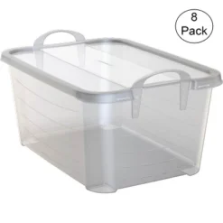 Life Story Clear Stackable Closet Organization & Storage Box, 55 Quart (8 Pack) -Home Storage Store GUEST 3528f422 91de 417a 9cad 4079c6ce77c2