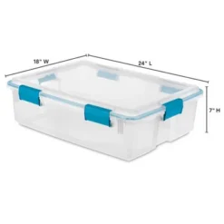 Sterilite Multipurpose Plastic Under-Bed Storage Tote Bins With Secure Gasket Latching Lids For Home Organization -Home Storage Store GUEST 36cfc6bc 4983 402b b8dd f61d53774d1f