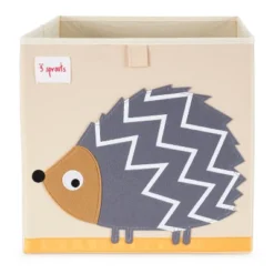 3 Sprouts Large 13 Inch Square Children's Foldable Fabric Storage Cube Organizer Box Soft Toy Bins, Pet Hedgehog And Yellow Rhino (2 Pack) -Home Storage Store GUEST 38eb0a7b 2f69 4153 aeda 58d9891571d7