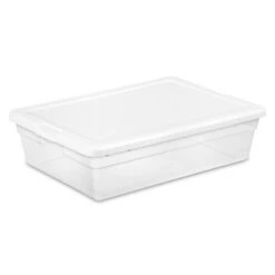 Sterilite Multipurpose Clear Plastic Stacking Storage Container Tote With Secure Lid For Under Bed Or Closet Organization -Home Storage Store GUEST 394c440b 68a8 4556 8cd8 75861ba3065c