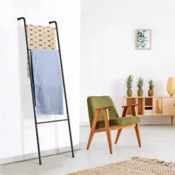 NEX 4 Tier Ladder Style Towel Rack Black 7 NEX 4 Tier Ladder Style Towel Rack Black -Home Storage Store GUEST 3964a7b1 f43d 4096 b418 824d35765da7