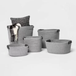 13" Half Coiled Rope Basket Gray - Brightroom™ -Home Storage Store GUEST 3b70a5d5 de74 45b7 a5fc bdc4e6a1ccfc