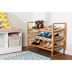 Honey-Can-Do 3 Tier Nest Bamboo Shoe Rack 8 Honey-Can-Do 3 Tier Nest Bamboo Shoe Rack -Home Storage Store GUEST 3d09ad3f 5188 4837 bea5 13f906a837a6