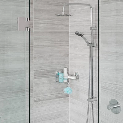 Stick N Lock Plus Kroma Combo Shower Basket Chrome - Better Living Products 3 Stick N Lock Plus Kroma Combo Shower Basket Chrome - Better Living Products - Image 3