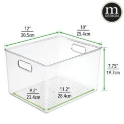 MDesign Storage Organizer Bin With Handles For Cube Furniture, 2 Pack -Home Storage Store GUEST 3e5dff8e 9d1f 46b1 a4a4 7c539ecc5b10