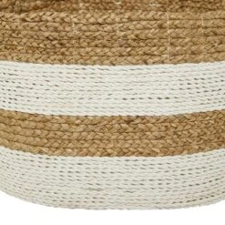 Set Of 3 Seagrass Storage Baskets Brown/White - Olivia & May -Home Storage Store GUEST 4020ea17 0620 4764 940e ef6a4717b1af
