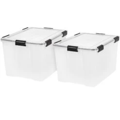 IRIS USA WEATHERPRO Airtight Plastic Storage Bin With Lid And Seal And Secure Latching Buckles 25 IRIS USA WEATHERPRO Airtight Plastic Storage Bin With Lid And Seal And Secure Latching Buckles -Home Storage Store GUEST 42ceee87 cdbd 4a5d a67b 10673f3ff8c9
