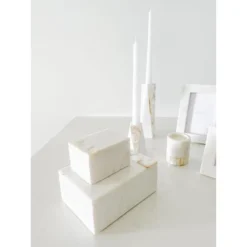 Mother Of Pearl White Marble Decor Box - Anaya
