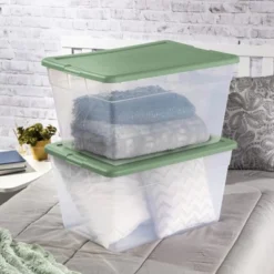 Sterilite Stackable 56 Quart Storage Tote Organizing Home And Office Containers With Secure Latching Lid And Built In Handles, (16 Pack) -Home Storage Store GUEST 43c5207b d2ff 47cb ba3d e97bcf02e9d1 1