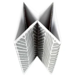 Set Of 2 13"x13"x13" Nonwoven Polyester Herringbone Square Storage Cube Gray - Design Imports