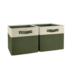 2pc Kids' 10.5" Two-Toned Folding Storage Bin Set - RiverRidge Home -Home Storage Store GUEST 44ec3bb4 6492 4270 8e41 fc87b00d4061