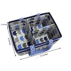 Bacati - Elephants Blue/Gray Storage Caddy -Home Storage Store GUEST 456d8e40 9c1c 4f98 8b74 9450276f2804