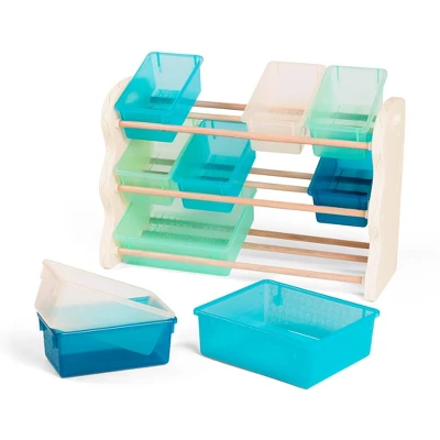 Totes Tidy Storage Bin Organizer Soft Sky - B. Spaces 3 Totes Tidy Storage Bin Organizer Soft Sky - B. Spaces - Image 3