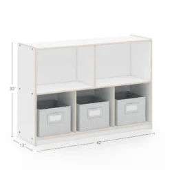 Guidecraft EdQ 2-Shelf 5-Compartment Storage - 30" -Home Storage Store GUEST 47db1d8d 44d4 4f5c a5bb d0e6aca06145