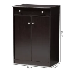 Dariell Modern And Contemporary Finished Shoe Cabinet Dark Brown - Baxton Studio -Home Storage Store GUEST 485962d2 f2fa 42b9 921e 905c0645f1c9