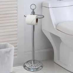 Freestanding Toilet Tissue Holder Chrome/Ice - Nu Steel 5 Freestanding Toilet Tissue Holder Chrome/Ice - Nu Steel -Home Storage Store GUEST 48c144eb 68cd 48ee aea6 4f19b005fb08