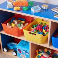 ECR4Kids Bendi-Bins With Handles, Flexible Plastic Storage, 13in X 10in, 6-Piece -Home Storage Store GUEST 49b95863 4e11 4ee8 b81c 90cbf42d250d