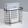 MDesign Metal Farmhouse Standing Bathroom Rack Magazine Holder
