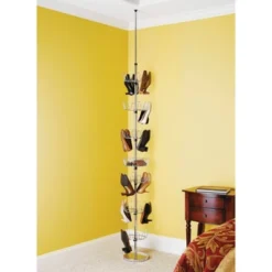 Whitmor Floor To Ceiling Shoe Spinner Silver 8 Whitmor Floor To Ceiling Shoe Spinner Silver -Home Storage Store GUEST 4b6ac227 39ed 401b 85de 1a49a4e857ea
