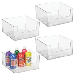 MDesign Open Front Plastic Storage Bin For Cube Furniture, 12" W, 4 Pack - Clear 25 MDesign Open Front Plastic Storage Bin For Cube Furniture, 12" W, 4 Pack - Clear -Home Storage Store GUEST 4bb68c9e 9ceb 4345 8fec 703a910372a6