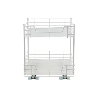 Household Essentials 15" 2-Tier Pantry Organizer White 2 Household Essentials 15" 2-Tier Pantry Organizer White - Image 2