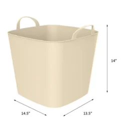 Life Story Tub 25L Tan Tub Basket 6.6 Gal Plastic Storage Tote Bin W/ Carry Handles, Tan (12 Pack) -Home Storage Store GUEST 4c8a52b5 fa96 4ef4 879e 5517ece2323a