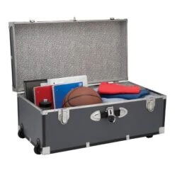 Seward Trunk 30" Paper Line Wheels Gray 11 Seward Trunk 30" Paper Line Wheels Gray -Home Storage Store GUEST 4d3b03ae ac1d 4a54 9965 1fb6318be439
