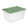 Sterilite Stackable 56 Quart Storage Tote Organizing Home And Office Containers With Secure Latching Lid And Built In Handles, (8 Pack)