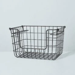 Stacking Wire Storage Basket Matte Black - Hearth & Hand™ With Magnolia 9 Stacking Wire Storage Basket Matte Black - Hearth & Hand™ With Magnolia -Home Storage Store GUEST 51760ad1 4cd5 42e5 ad63 e77e3d305d6d