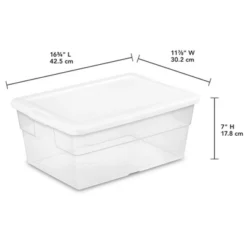 Sterilite 6 Quart Clear Multipurpose Plastic Storage Tote, 12 Pack, & 16 Quart Clear Multipurpose Plastic Storage Tote, 12 Pack For Home Organization -Home Storage Store GUEST 54c1dd07 237c 42c3 8d3e c3e6ad468987