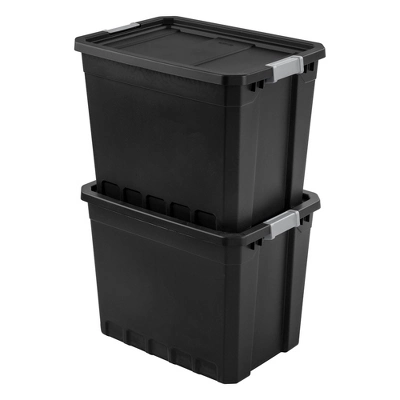 Sterilite Storage System Solution With 27 Gallon Heavy Duty Stackable Storage Box Container Totes With Grey Latching Lid, 12 Pack 3 Sterilite Storage System Solution With 27 Gallon Heavy Duty Stackable Storage Box Container Totes With Grey Latching Lid, 12 Pack - Image 3