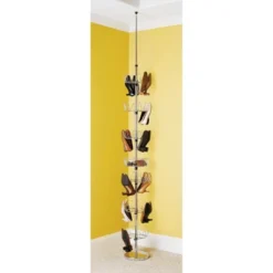 Whitmor Floor To Ceiling Shoe Spinner Silver 9 Whitmor Floor To Ceiling Shoe Spinner Silver -Home Storage Store GUEST 57803fb6 484a 47e1 957b 7c8afe839ef9