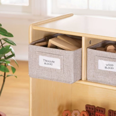 Guidecraft EdQ Shelves And 5 Bin Storage Unit - 30" 2 Guidecraft EdQ Shelves And 5 Bin Storage Unit - 30" - Image 2