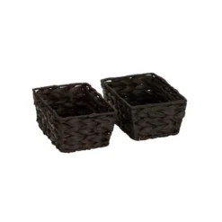 Household Essentials Set Of 4 Hyacinth Stained Baskets Brown -Home Storage Store GUEST 591680ac fafe 499a 87f3 ffe80eece14b