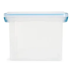 Sterilite 32 Quart Stackable Clear Plastic Storage Tote Container With Blue Gasket Latching Lid For Home And Office Organization, Clear -Home Storage Store GUEST 599d5c02 7af6 457c b7e8 d7088cc2ac3e