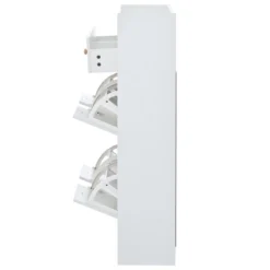 Clint 42.5" Height Shoe Rack Multifunctional 2-Tier Organizer With Drawers For 19 Pairs With 4 Flip Down Drawers-Maison Boucle -Home Storage Store GUEST 5a464b6f 4c62 407b 9aec 0c77cdd660ec