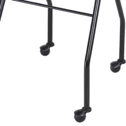 PureSana Chromium Professional Foldaway Portable Rolling Salon Service Tray With Adjustable Height And Rubber Caster Wheels, Black -Home Storage Store GUEST 5ccf3d84 df46 4fb0 9d31 0a292c19e01b