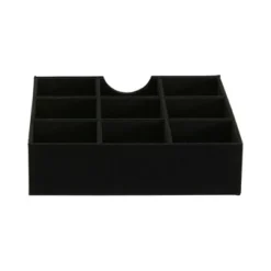 Household Essentials Set Of 2 9-Section Drawer Trays Black Linen -Home Storage Store GUEST 5d70e298 a40f 43a7 ba20 47981769d060