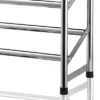 Home Basics 2-Tier Chrome Expandable Shoe Rack
