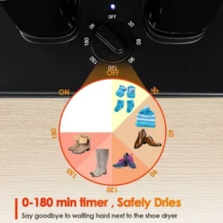 Costway 2-Shoe Electric Shoe Dryer Warmer Portable Adjustable Boots Socks Gloves W/Timer -Home Storage Store GUEST 6175c666 9e5c 44a0 849b 5572c6f18b4d